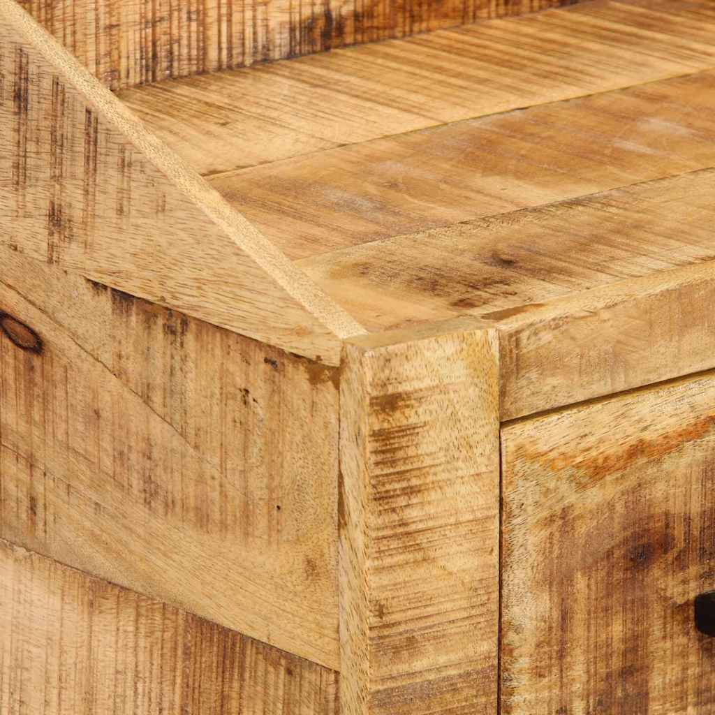 Κομοδίνο με συρτάρι Καφέ 40 x 30 x 30 εκ Στερεό ξύλο μάνγκο