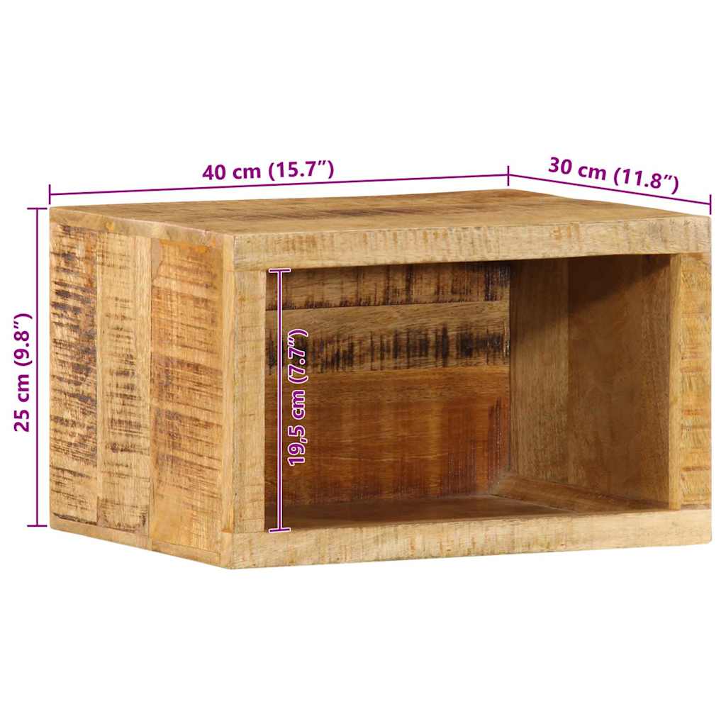 Κομοδίνο Καφέ 40 x 30 x 25 εκ Στερεό ξύλο μάνγκο