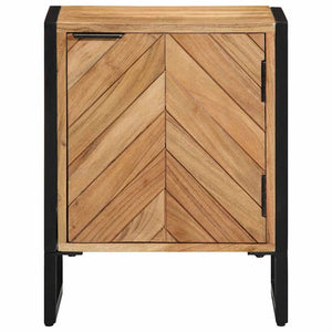 Κομοδίνο Καφέ 40 x 30 x 50 cm Μασίφ ξύλο ακακίας και μέταλλο