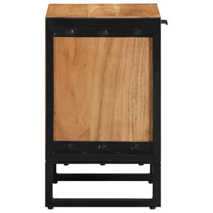 Κομοδίνο Καφέ 40 x 30 x 50 cm Μασίφ ξύλο ακακίας και μέταλλο