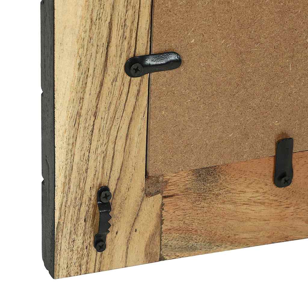 Καθρέφτης τοίχου Ορθογώνιος Μαύρο και Καφέ 50 x 2 x 50 εκ.