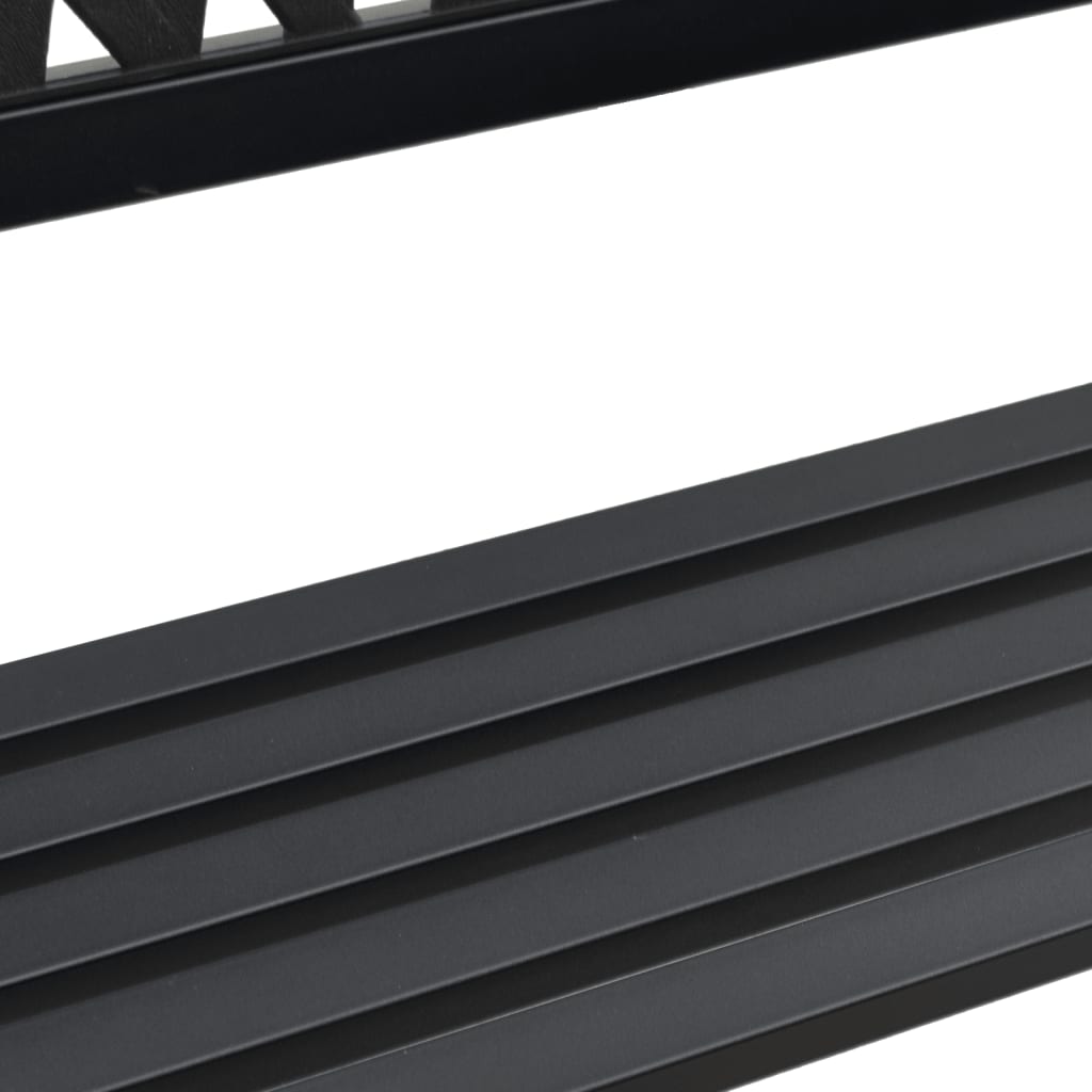 Παγκάκι Κήπου Μαύρο 120 εκ. Ατσάλινο - Pakobazaar