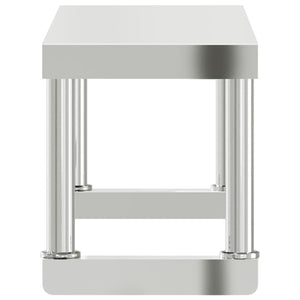 Ράφι Επιτραπέζιο για Πάγκο Εργασίας 110x30x35 εκ. Ανοξ. Ατσάλι