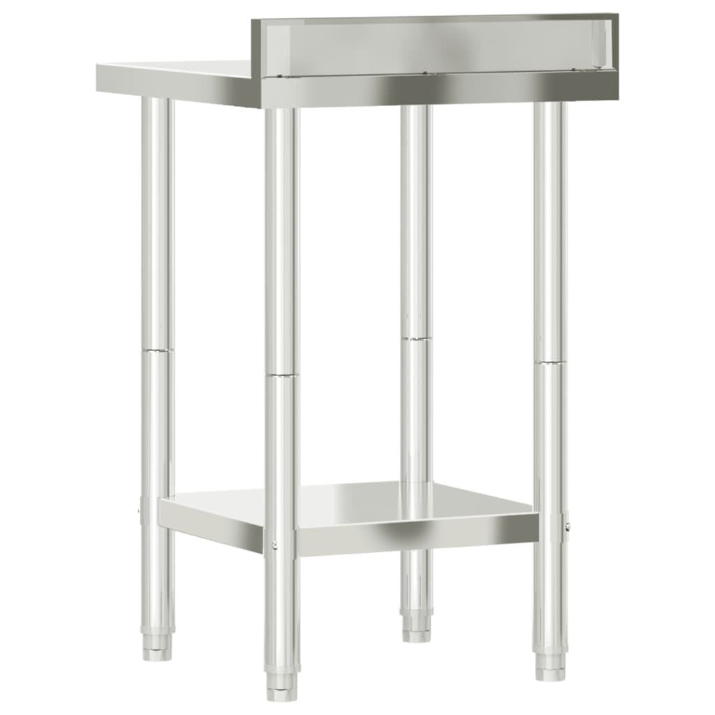 Πάγκος Εργασίας Κουζίνας με Πλάτη 55x55x93 εκ. Ανοξείδ. Ατσάλι