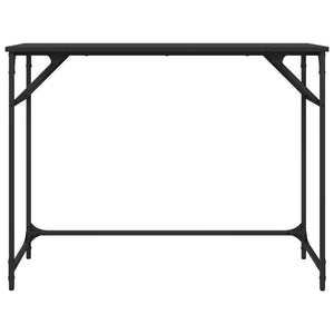 Γραφείο Μαύρο 100x45x76 εκ. Επεξ. Ξύλο/Ατσάλι Ηλ. Βαφή Πούδρας - Pakobazaar