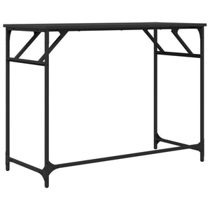 Γραφείο Μαύρο 100x45x76 εκ. Επεξ. Ξύλο/Ατσάλι Ηλ. Βαφή Πούδρας - Pakobazaar