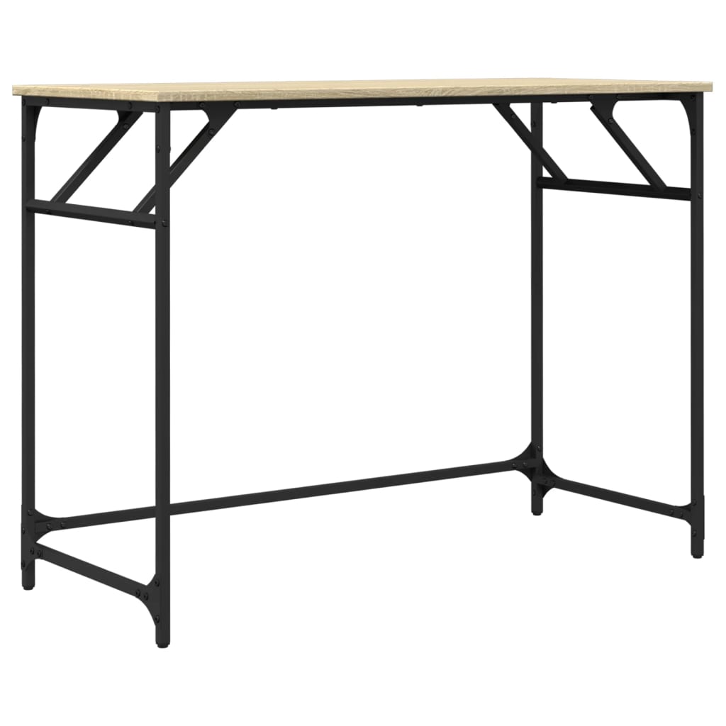 Γραφείο Sonoma Δρυς100x45x76εκ Επ. Ξύλο/Ατσάλι Ηλ. Βαφή Πούδρας
