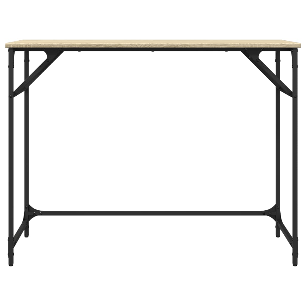 Γραφείο Sonoma Δρυς100x45x76εκ Επ. Ξύλο/Ατσάλι Ηλ. Βαφή Πούδρας