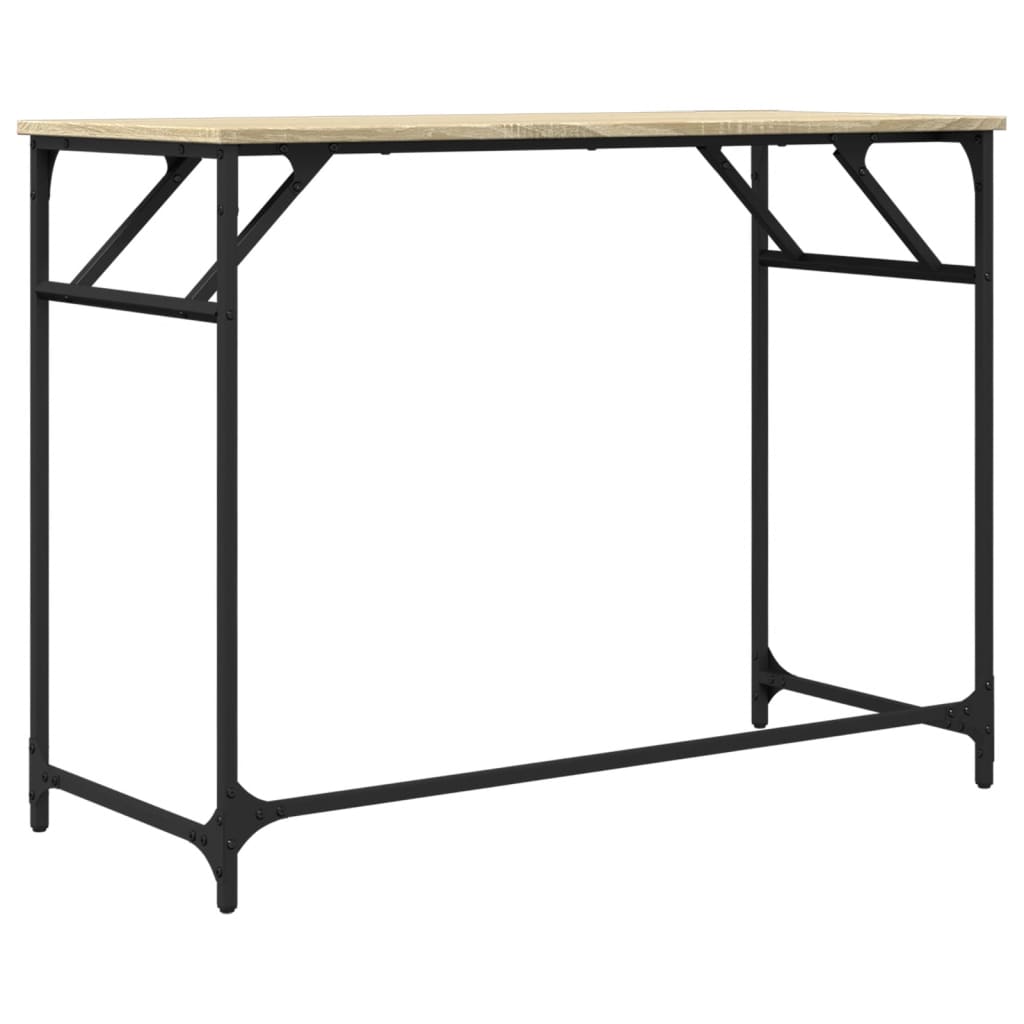 Γραφείο Sonoma Δρυς100x45x76εκ Επ. Ξύλο/Ατσάλι Ηλ. Βαφή Πούδρας