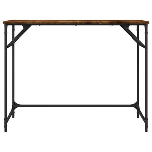 Γραφείο Καπ. Δρυς 100x45x76 εκ Επ. Ξύλο/Ατσάλι Ηλ. Βαφή Πούδρας