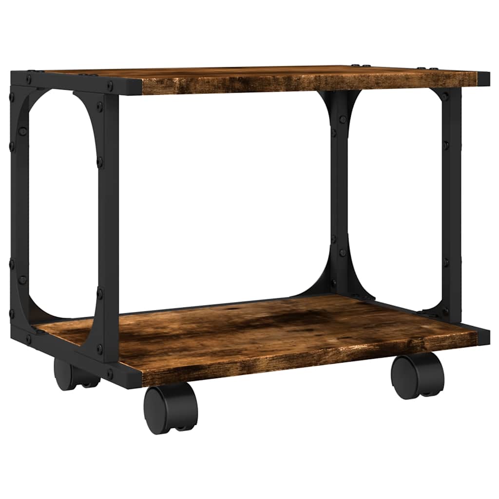 Βάση Εκτυπωτή 2 Επιπέδων Καπνιστή Δρυς 41x28x33,5 εκ Επεξ. Ξύλο - Pakobazaar