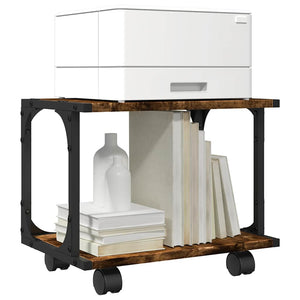 Βάση Εκτυπωτή 2 Επιπέδων Καπνιστή Δρυς 41x28x33,5 εκ Επεξ. Ξύλο - Pakobazaar