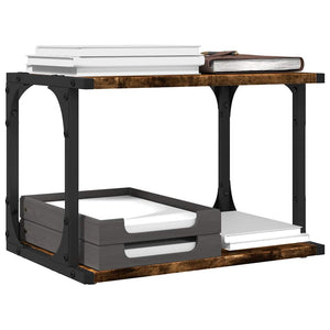 Βάση Εκτυπωτή 2 Επιπέδων Καπνιστή Δρυς 41x28x33,5 εκ Επεξ. Ξύλο - Pakobazaar