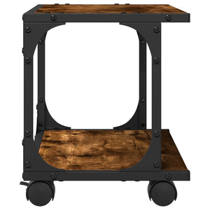 Βάση Εκτυπωτή 2 Επιπέδων Καπνιστή Δρυς 41x28x33,5 εκ Επεξ. Ξύλο - Pakobazaar