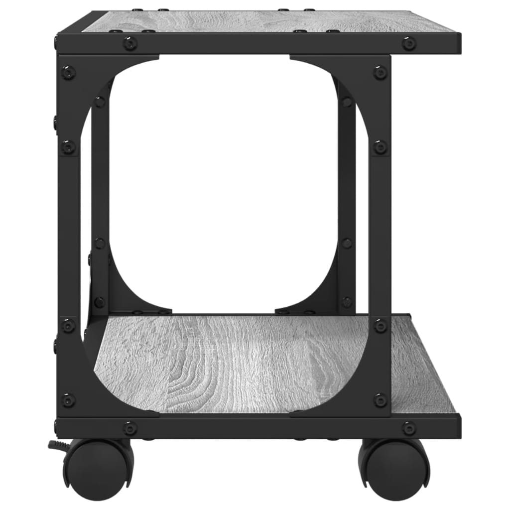 Βάση Εκτυπωτή 2 Επιπέδων Γκρι Sonoma 41x28x33,5 εκ Επεξ. Ξύλο