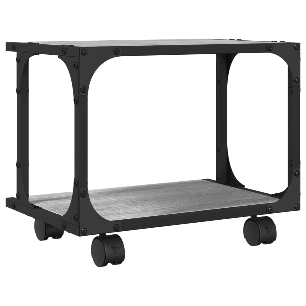 Βάση Εκτυπωτή 2 Επιπέδων Γκρι Sonoma 41x28x33,5 εκ Επεξ. Ξύλο