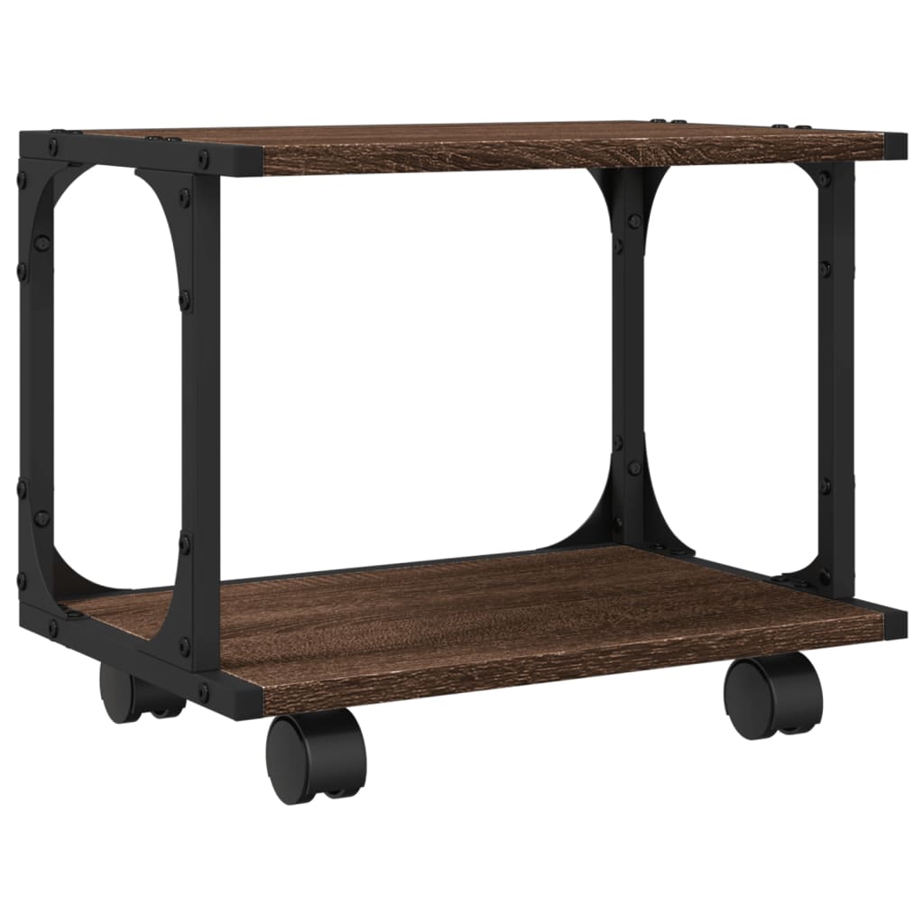 Βάση Εκτυπωτή 2 Επιπέδων Καφέ Δρυς 41x28x33,5 εκ Επεξ. Ξύλο