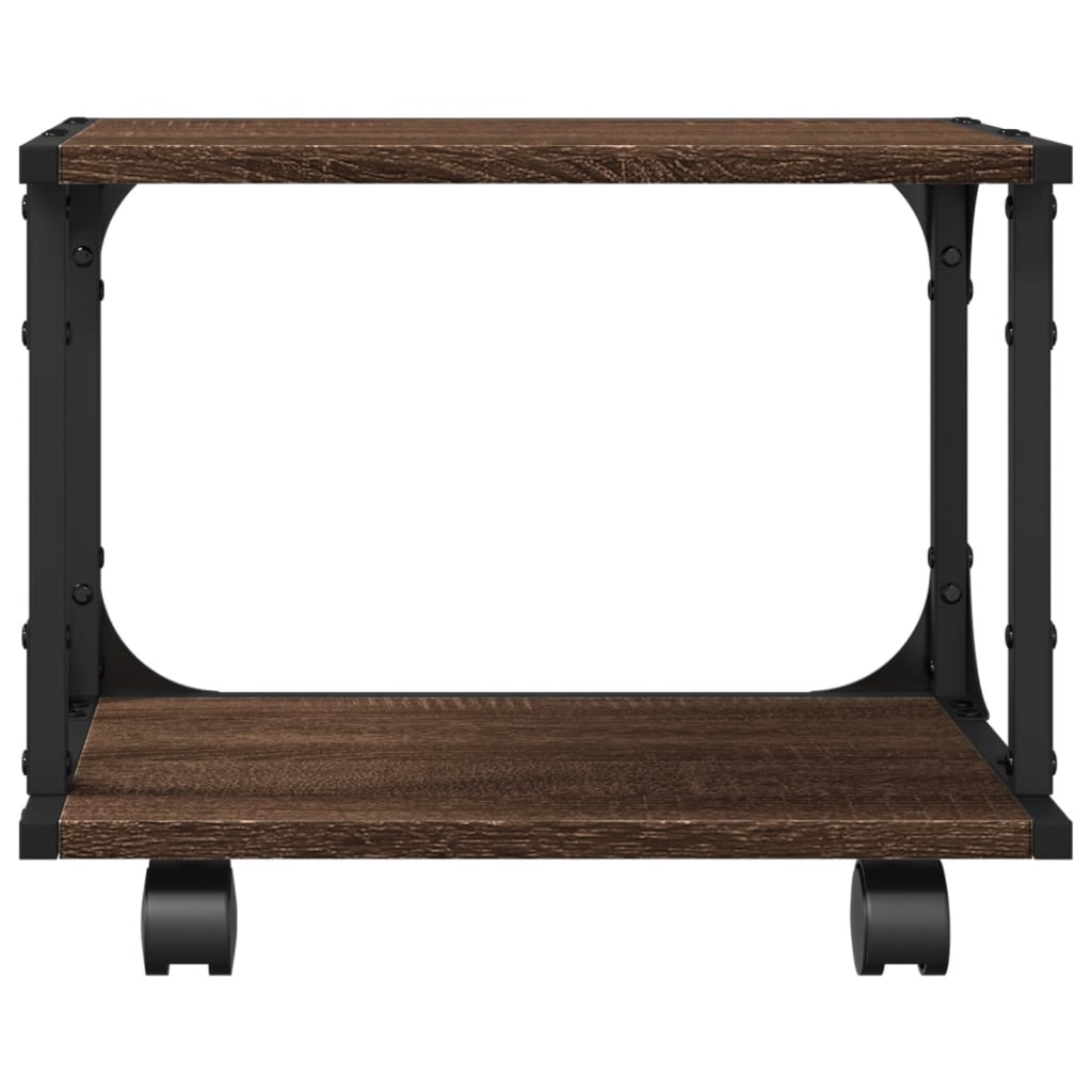 Βάση Εκτυπωτή 2 Επιπέδων Καφέ Δρυς 41x28x33,5 εκ Επεξ. Ξύλο