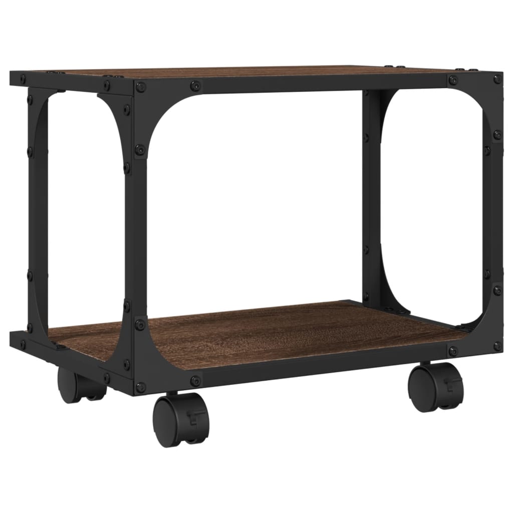 Βάση Εκτυπωτή 2 Επιπέδων Καφέ Δρυς 41x28x33,5 εκ Επεξ. Ξύλο
