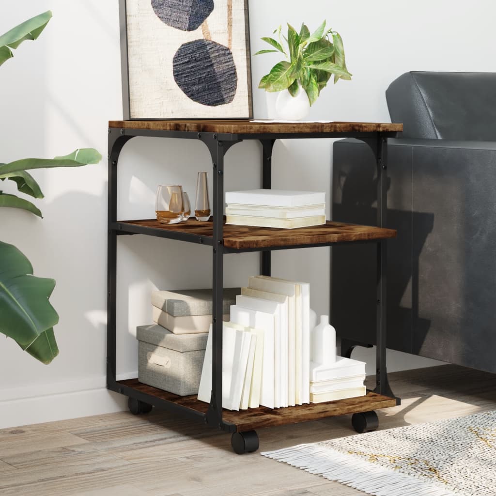 Βάση Εκτυπωτή 3 Επιπέδων Καπνιστή Δρυς 43x48x64 εκ Επεξ. Ξύλο - Pakobazaar