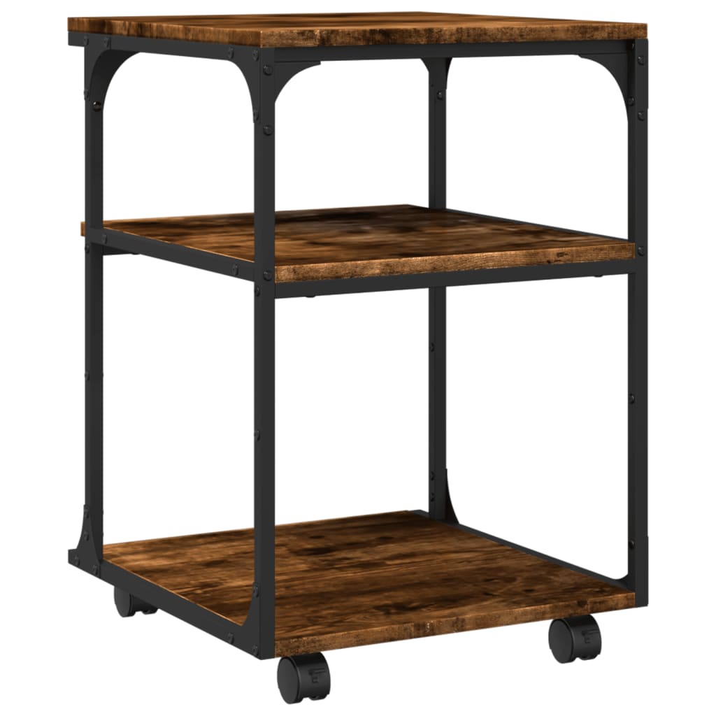 Βάση Εκτυπωτή 3 Επιπέδων Καπνιστή Δρυς 43x48x64 εκ Επεξ. Ξύλο - Pakobazaar