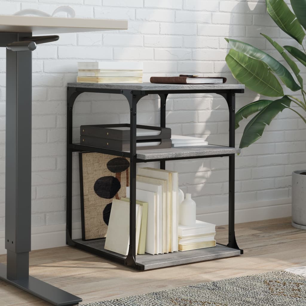 Βάση Εκτυπωτή 3 Επιπέδων Γκρι Sonoma 43x48x64 εκ Επεξ. Ξύλο