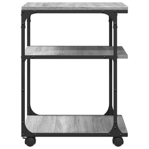 Βάση Εκτυπωτή 3 Επιπέδων Γκρι Sonoma 43x48x64 εκ Επεξ. Ξύλο