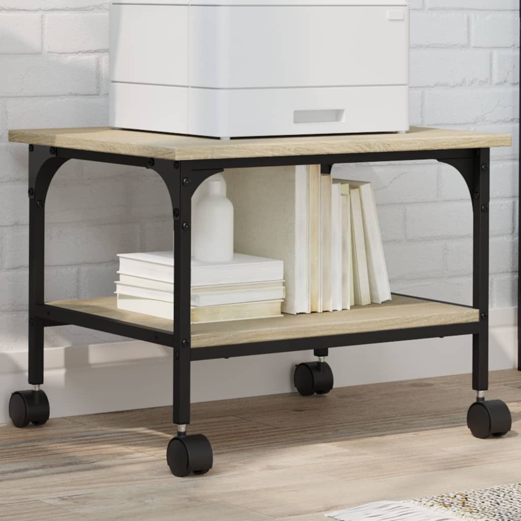 Βάση Εκτυπωτή 2 Επιπέδων Sonoma Δρυς 50x40x38 εκ Επεξ. Ξύλο - Pakobazaar