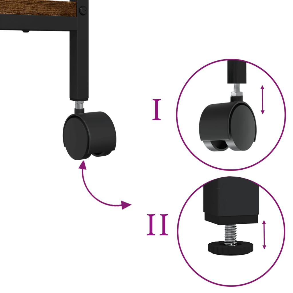 Βάση Εκτυπωτή 2 Επιπέδων Καπνιστή Δρυς 50x40x38 εκ Επεξ. Ξύλο - Pakobazaar