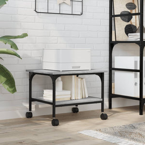 Βάση Εκτυπωτή 2 Επιπέδων Γκρι Sonoma 50x40x38 εκ Επεξ. Ξύλο