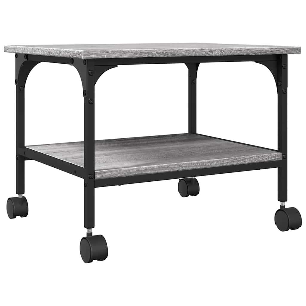 Βάση Εκτυπωτή 2 Επιπέδων Γκρι Sonoma 50x40x38 εκ Επεξ. Ξύλο