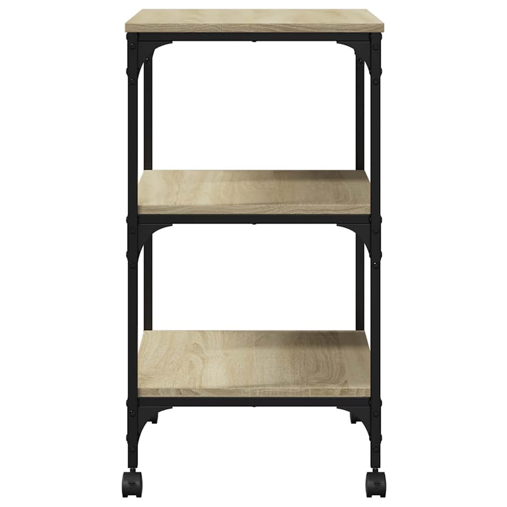 Βάση Εκτυπωτή 3 Επιπέδων Sonoma Δρυς 50x41x75 εκ Επεξ. Ξύλο - Pakobazaar