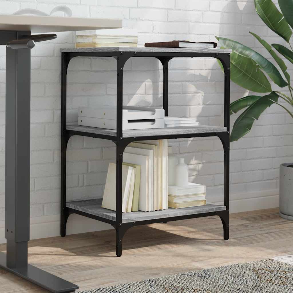 Βάση Εκτυπωτή 3 Επιπέδων Γκρι Sonoma 50x41x75 εκ Επεξ. Ξύλο