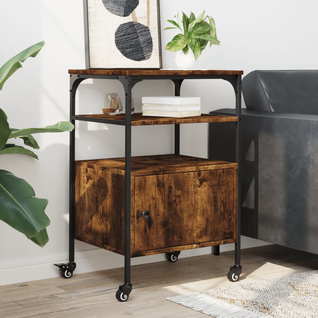 Βάση Εκτυπωτή 3 Επιπέδων Καπνιστή Δρυς 50x40x76 εκ Επεξ. Ξύλο - Pakobazaar