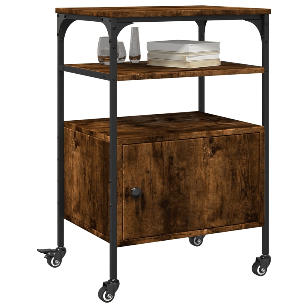 Βάση Εκτυπωτή 3 Επιπέδων Καπνιστή Δρυς 50x40x76 εκ Επεξ. Ξύλο - Pakobazaar