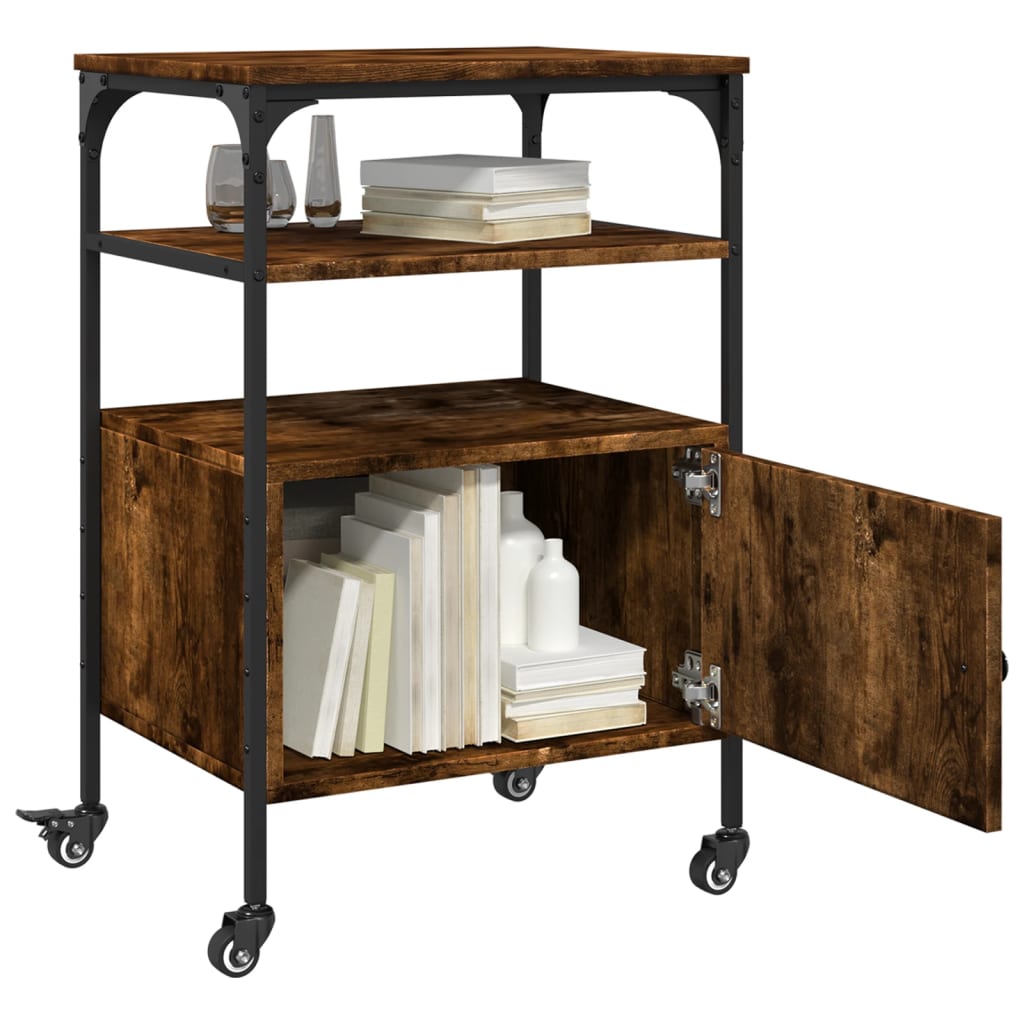 Βάση Εκτυπωτή 3 Επιπέδων Καπνιστή Δρυς 50x40x76 εκ Επεξ. Ξύλο - Pakobazaar