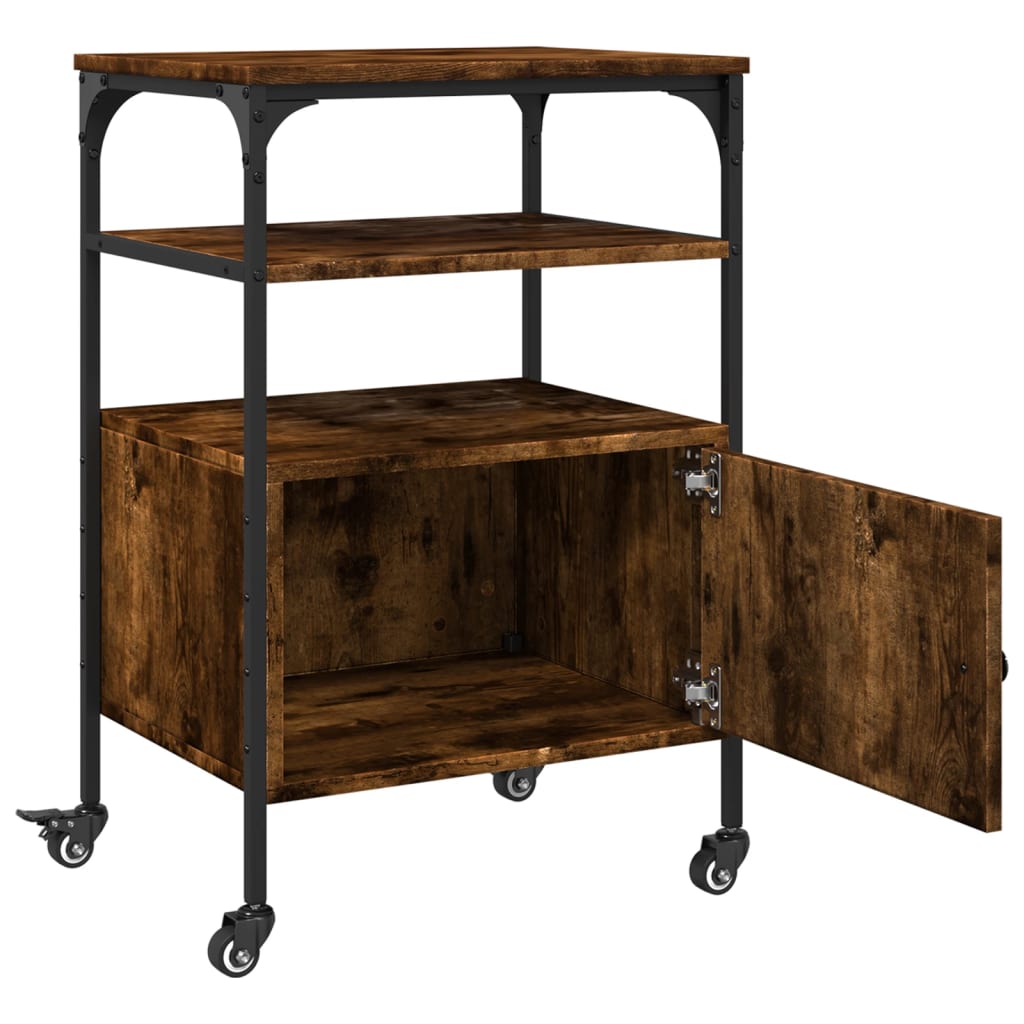 Βάση Εκτυπωτή 3 Επιπέδων Καπνιστή Δρυς 50x40x76 εκ Επεξ. Ξύλο - Pakobazaar