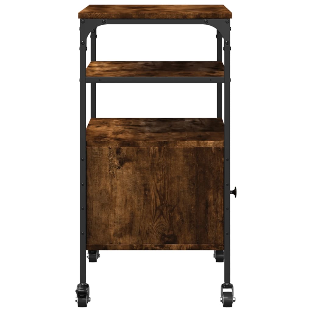 Βάση Εκτυπωτή 3 Επιπέδων Καπνιστή Δρυς 50x40x76 εκ Επεξ. Ξύλο - Pakobazaar