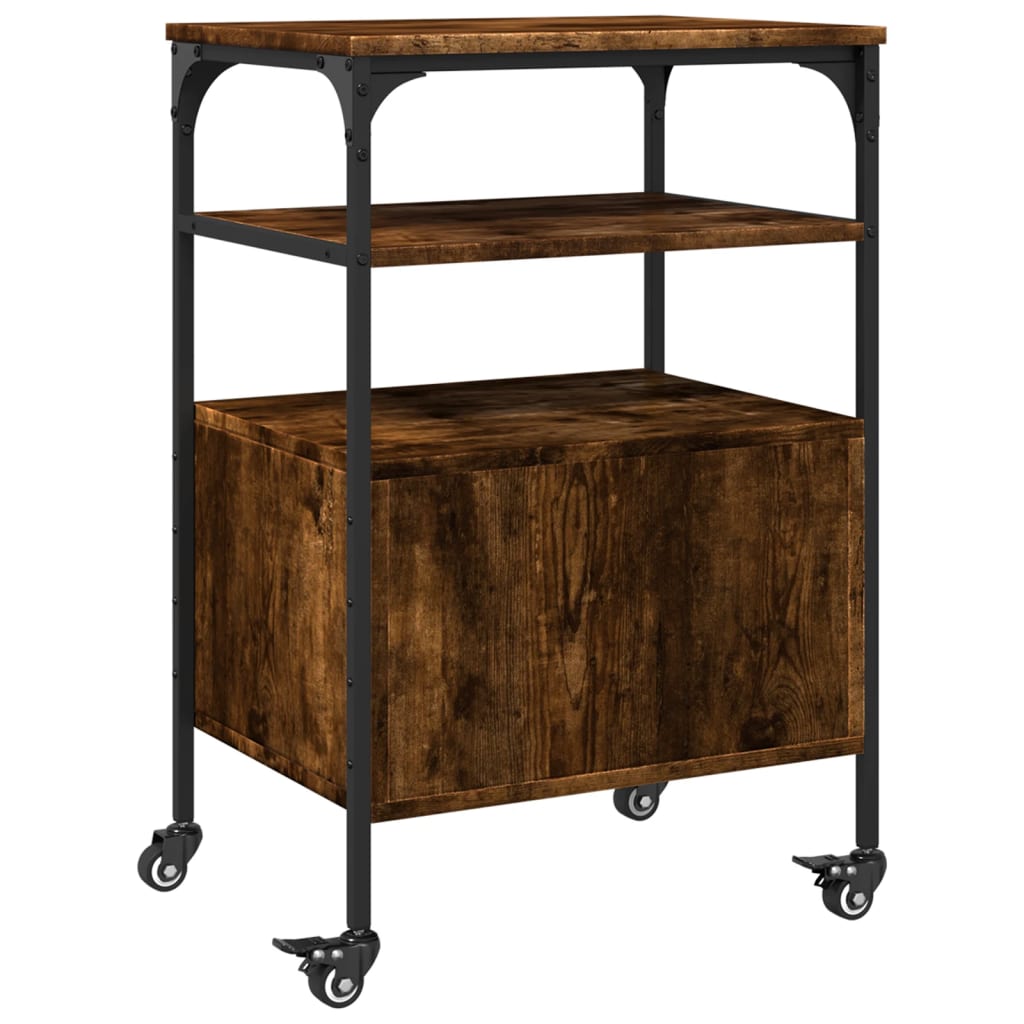 Βάση Εκτυπωτή 3 Επιπέδων Καπνιστή Δρυς 50x40x76 εκ Επεξ. Ξύλο - Pakobazaar