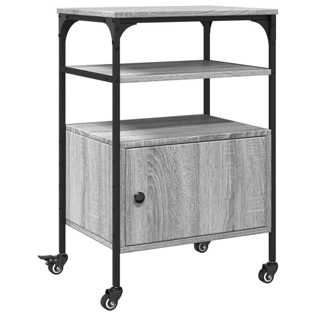 Βάση Εκτυπωτή 3 Επιπέδων Γκρι Sonoma 50x40x76 εκ Επεξ. Ξύλο - Pakobazaar