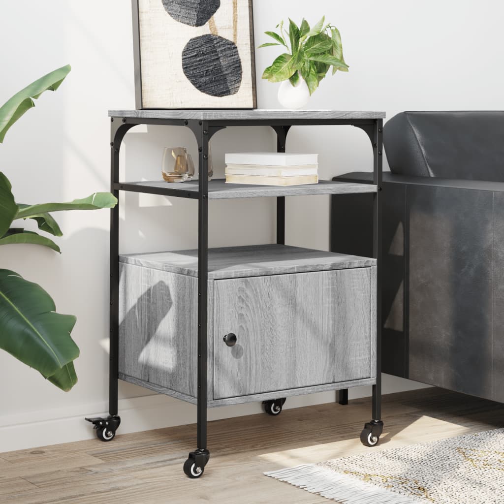 Βάση Εκτυπωτή 3 Επιπέδων Γκρι Sonoma 50x40x76 εκ Επεξ. Ξύλο - Pakobazaar