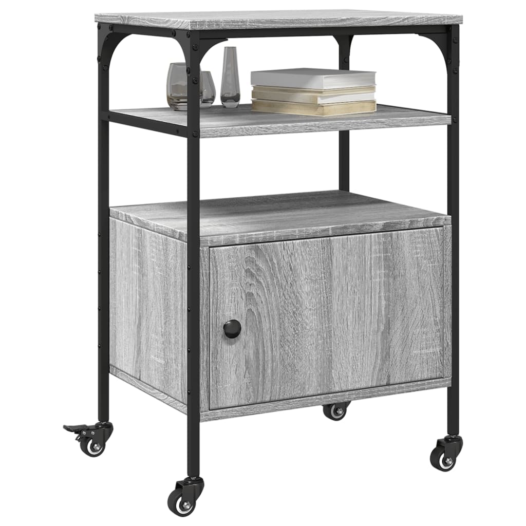 Βάση Εκτυπωτή 3 Επιπέδων Γκρι Sonoma 50x40x76 εκ Επεξ. Ξύλο - Pakobazaar