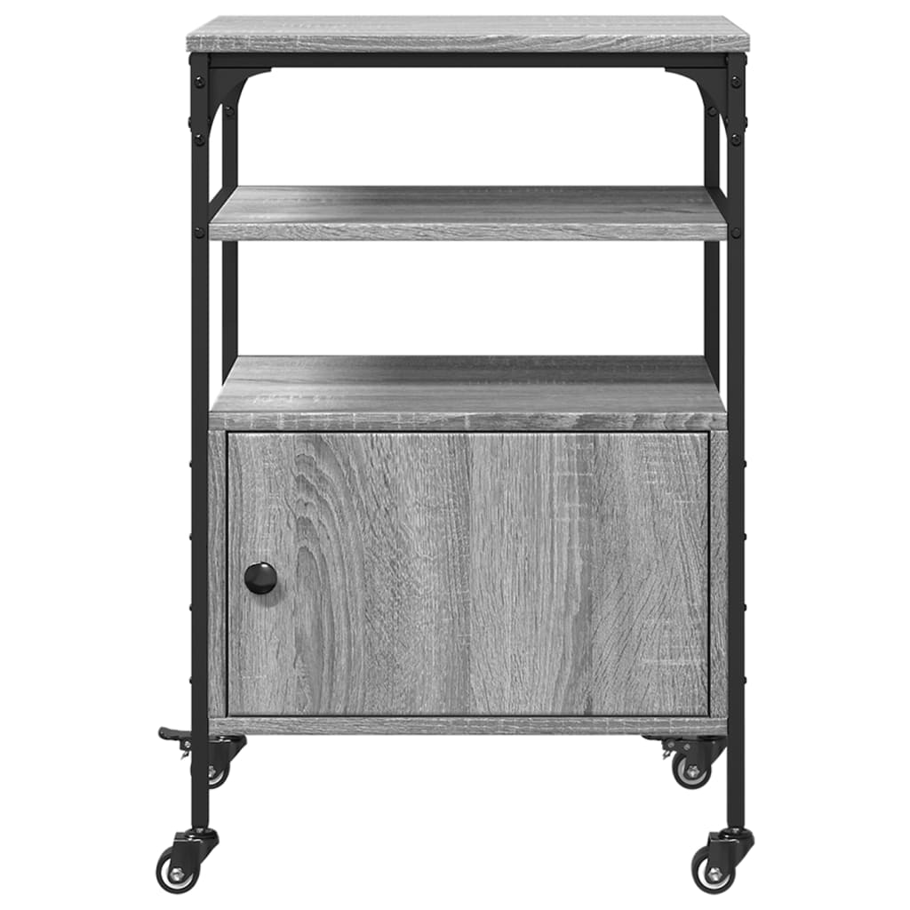 Βάση Εκτυπωτή 3 Επιπέδων Γκρι Sonoma 50x40x76 εκ Επεξ. Ξύλο - Pakobazaar