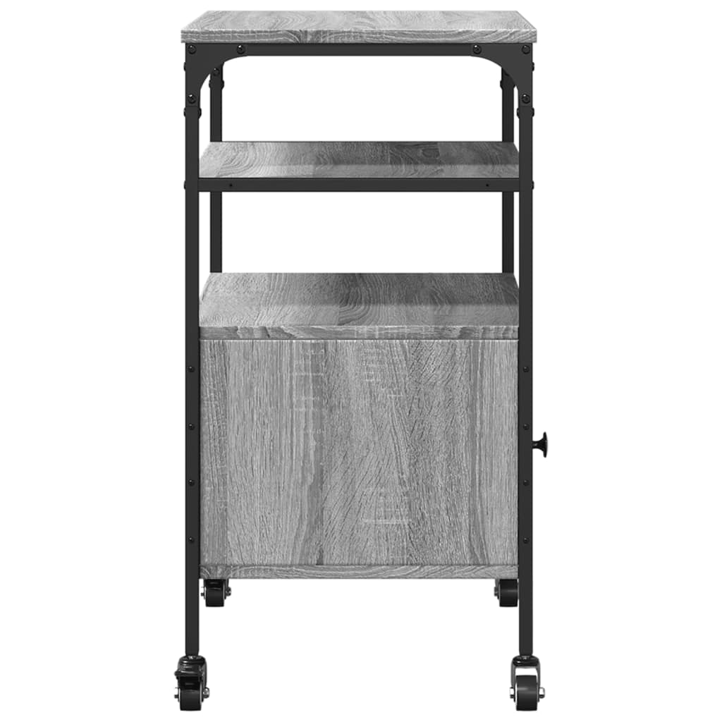 Βάση Εκτυπωτή 3 Επιπέδων Γκρι Sonoma 50x40x76 εκ Επεξ. Ξύλο - Pakobazaar