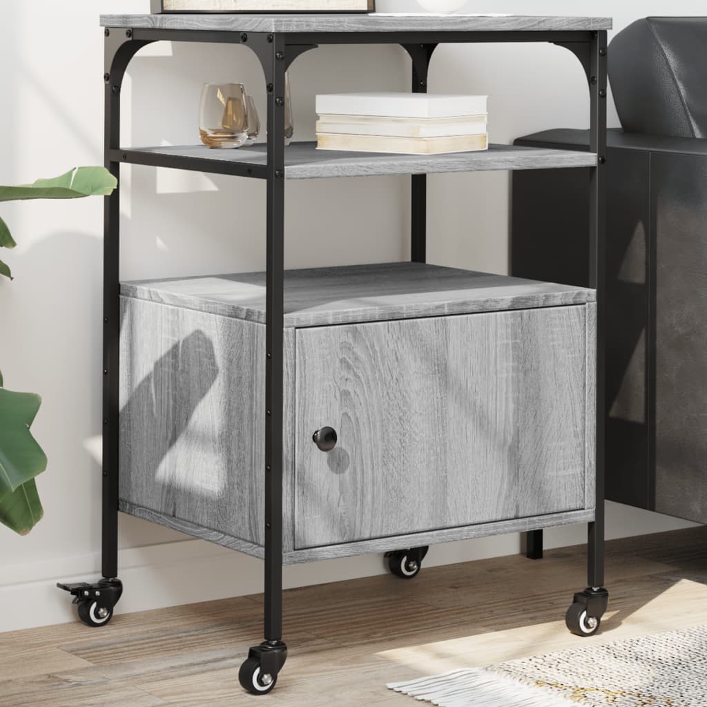 Βάση Εκτυπωτή 3 Επιπέδων Γκρι Sonoma 50x40x76 εκ Επεξ. Ξύλο - Pakobazaar