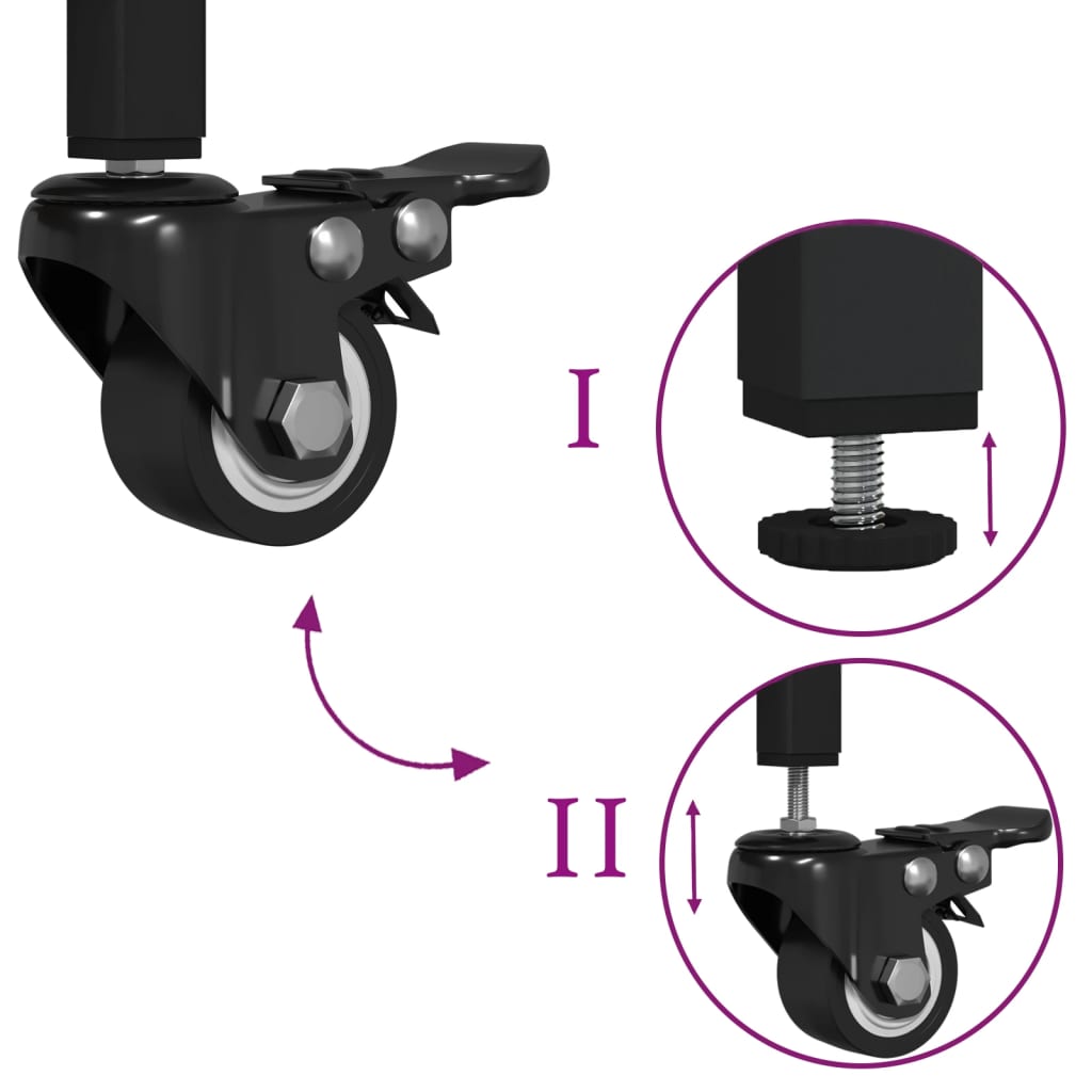 Τρόλεϊ Κουζίνας Καφέ Δρυς 100x50x95 εκ. Επεξεργασμένο Ξύλο