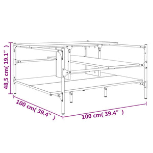 Τραπεζάκι Σαλονιού Sonoma Δρυς 100x100x48,5 εκ. Επεξεργ. Ξύλο