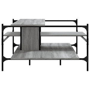 Τραπεζάκι Σαλονιού Γκρι Sonoma 100x100x48,5 εκ. Επεξεργ. Ξύλο