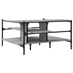 Τραπεζάκι Σαλονιού Γκρι Sonoma 100x100x48,5 εκ. Επεξεργ. Ξύλο