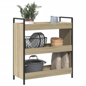Τρόλεϊ Κουζίνας Sonoma Δρυς 70x30x82 εκ. από Επεξεργασμένο Ξύλο